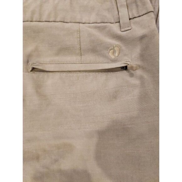 Hang Ten Mens Tan Khaki Light Weight Shorts 34 Casual Golf Beach Flat Front - Picture 4 of 4